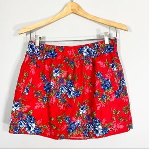 HOLLISTER floral boho mini skirt w/ pockets Sz LG